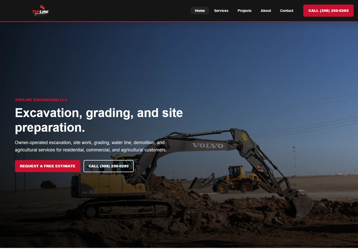 Topline website homepage screenshot